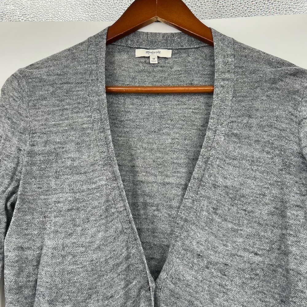 Madewell Inlet Button Front long sleeve Cardigan pockets lightweight sz medium - Picture 10 of 10